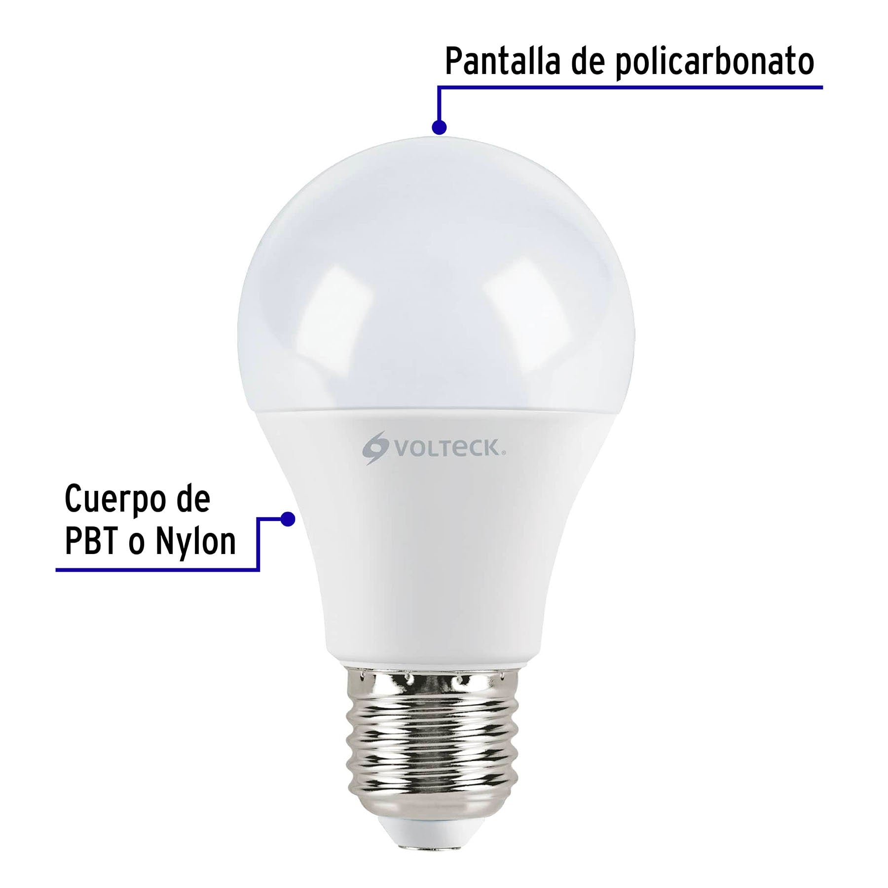 Pack de 4 lámparas LED A19 9 W (equiv. 60 W), luz de día, 46864