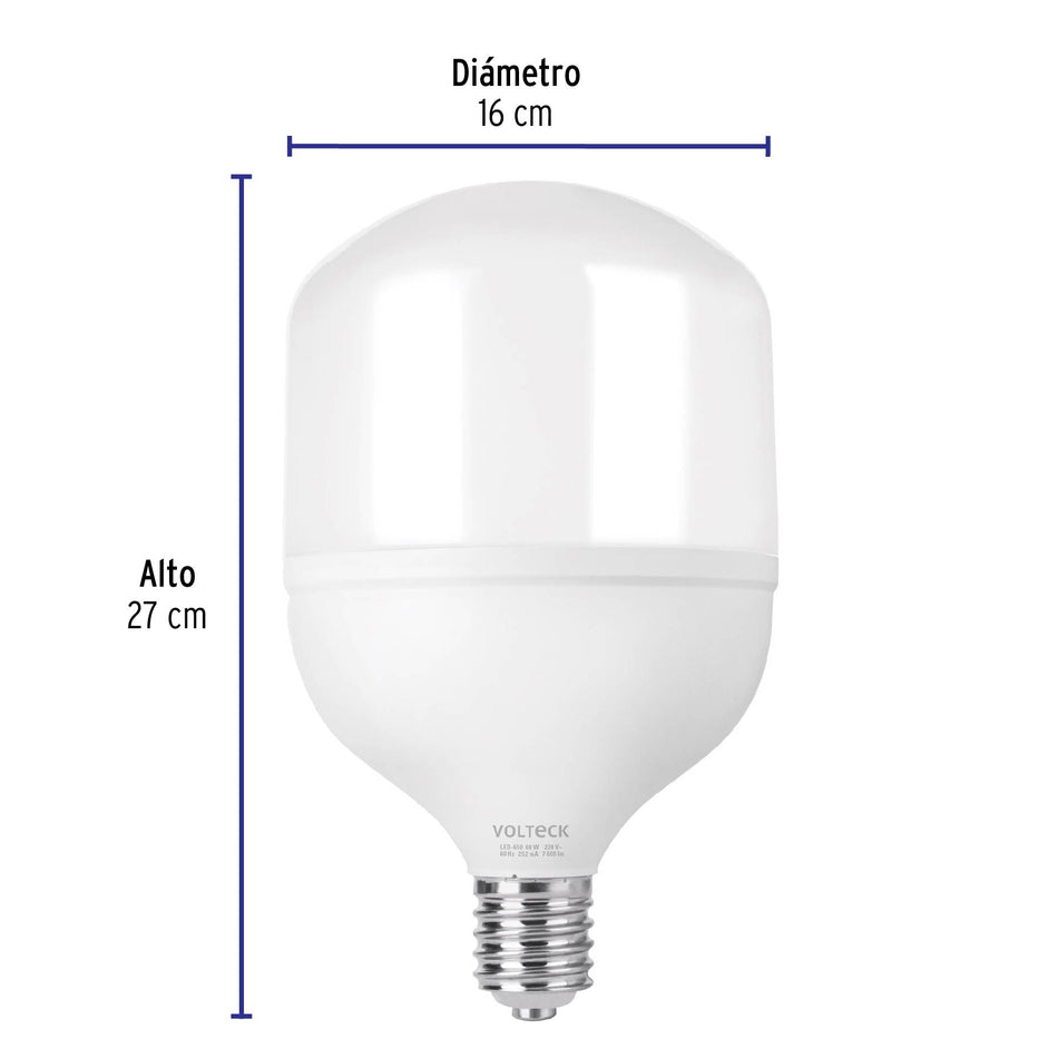 Lámpara LED alta potencia 60 W (equiv. 650 W), luz de día Caja con 2, 48078