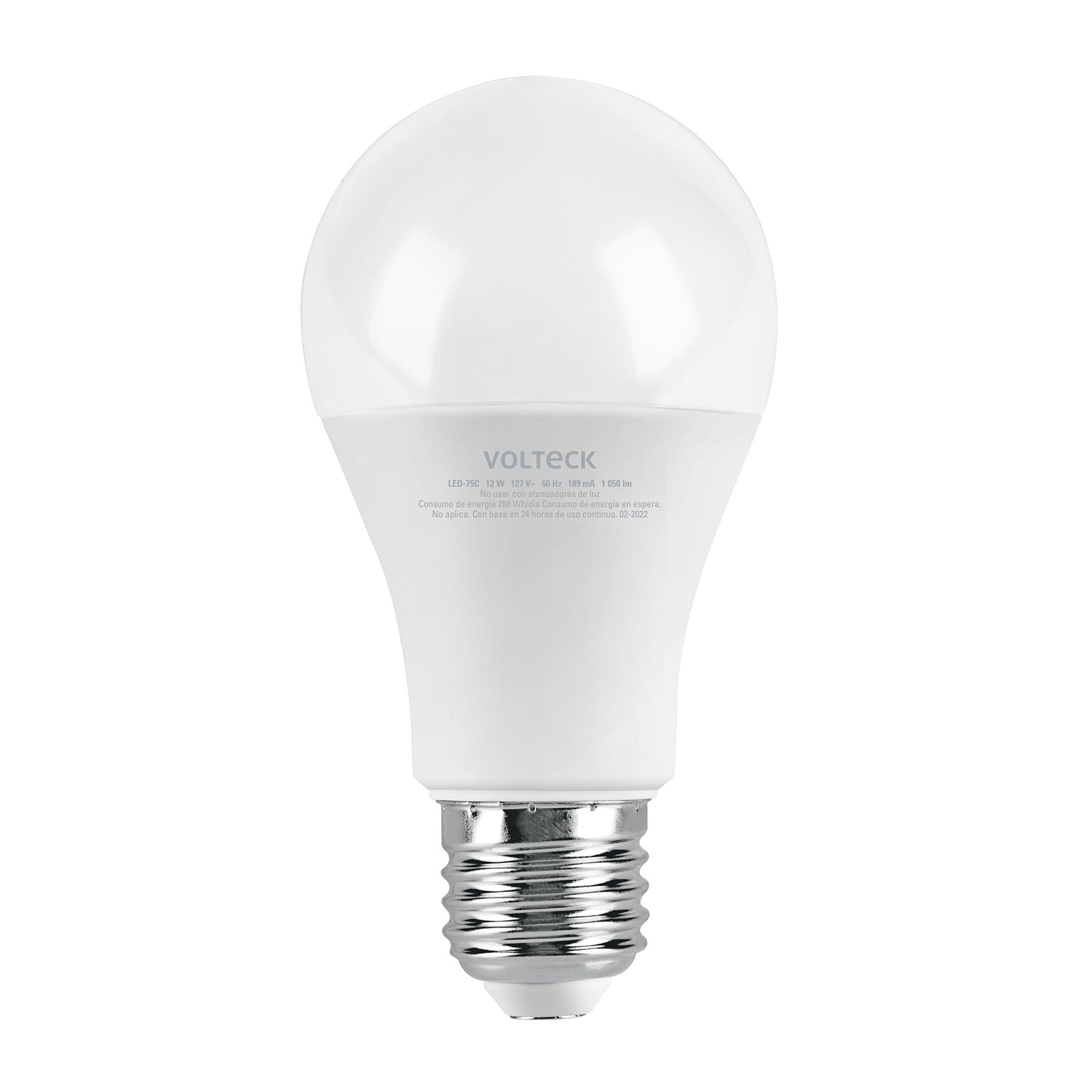 Lámpara LED A19 12 W (equiv. 75W) luz cálida blíster Volteck, 46861