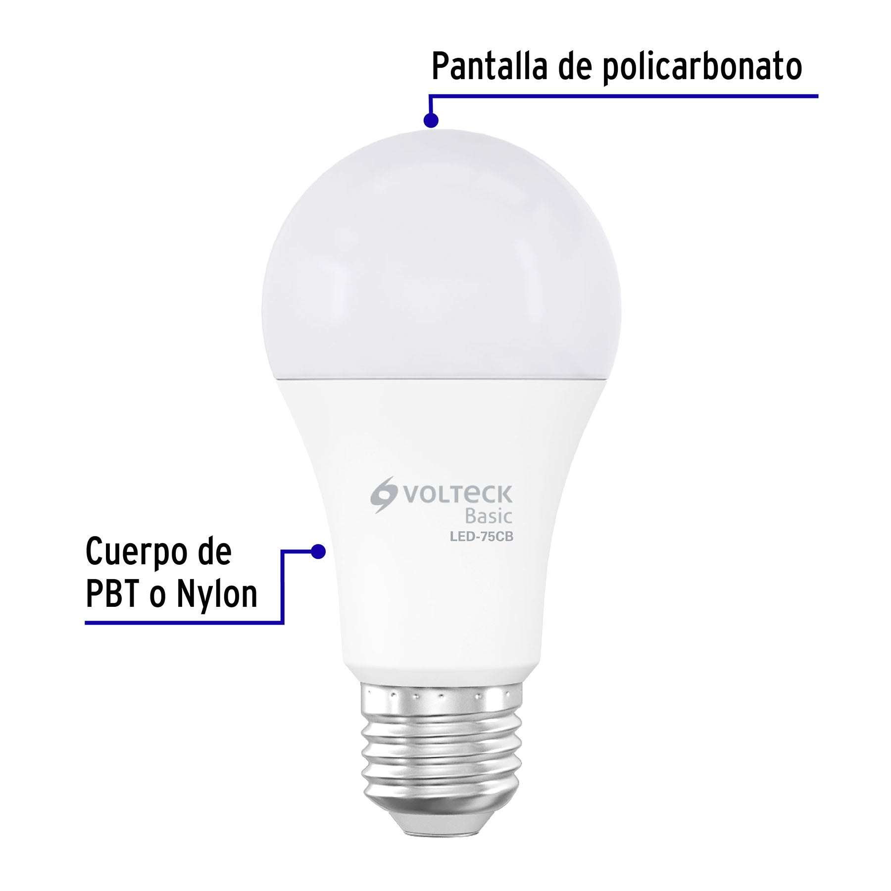 Lámpara LED A19 10 W (equiv. 75 W), luz cálida, caja, Basic, 28064