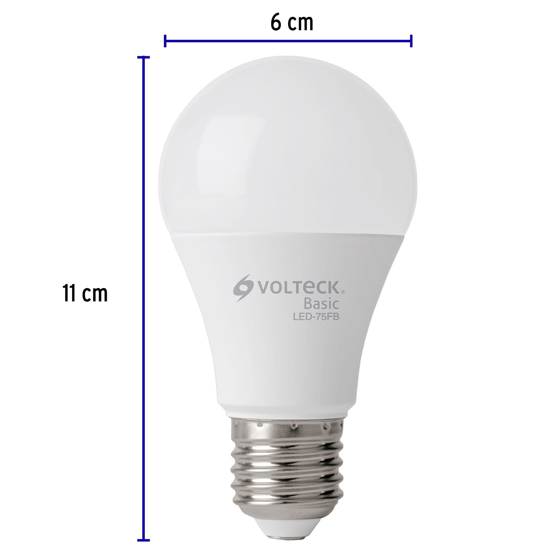 Lámpara LED A19 10 W (equiv. 75 W), luz de día, caja, Basic, 28063