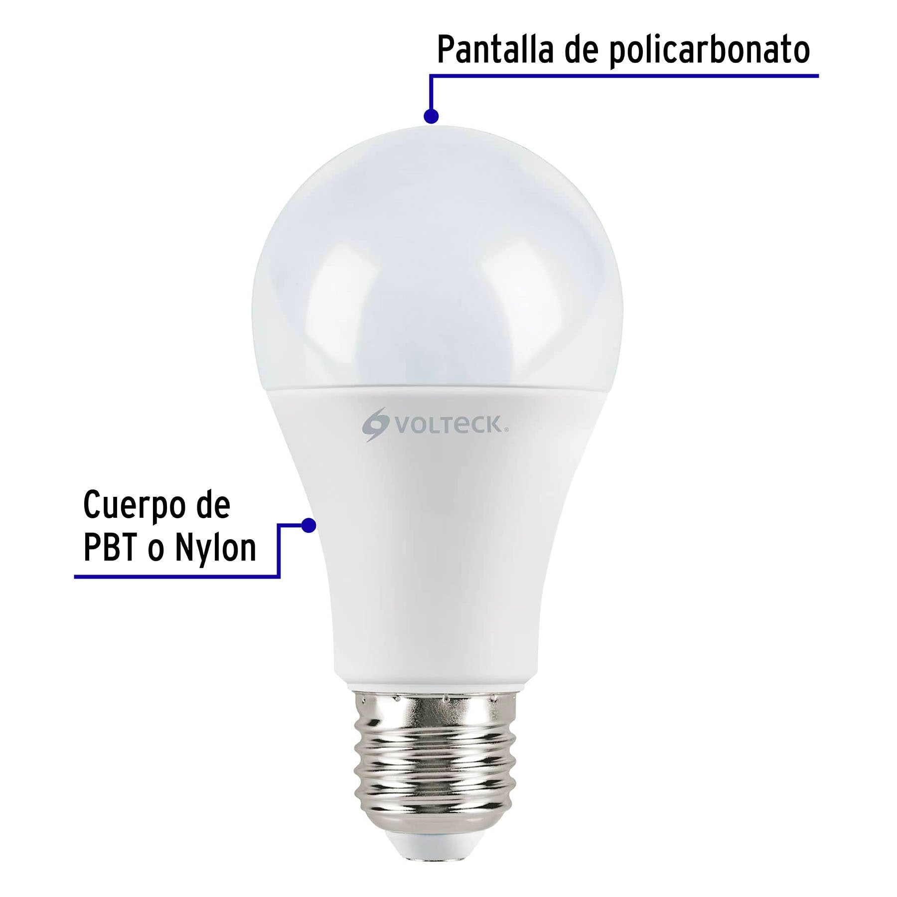 Pack de 4 lámparas LED A19 12 W (equiv. 75 W), luz de día, 48794