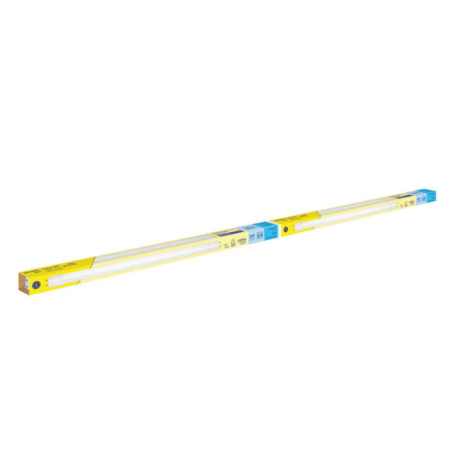 Tubo de LED T8 18 W base G13, vidrio opalino, VOLTECK BASIC Caja con 8, 29926