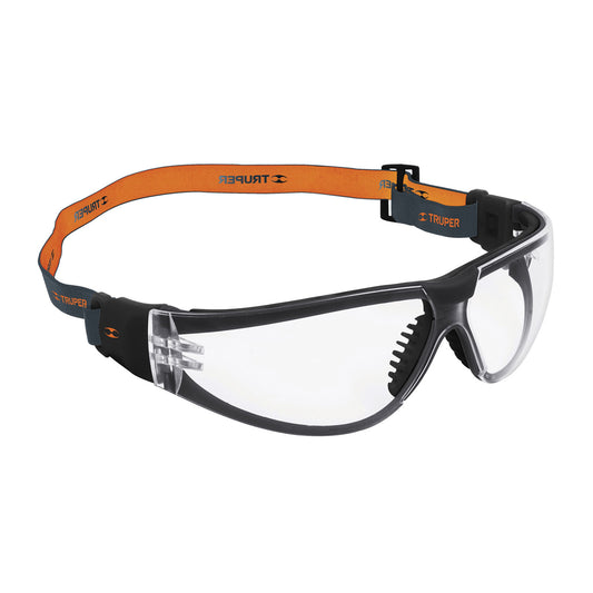 Lentes de seguridad, transparente con banda elástica, Active Caja con 6, 15304