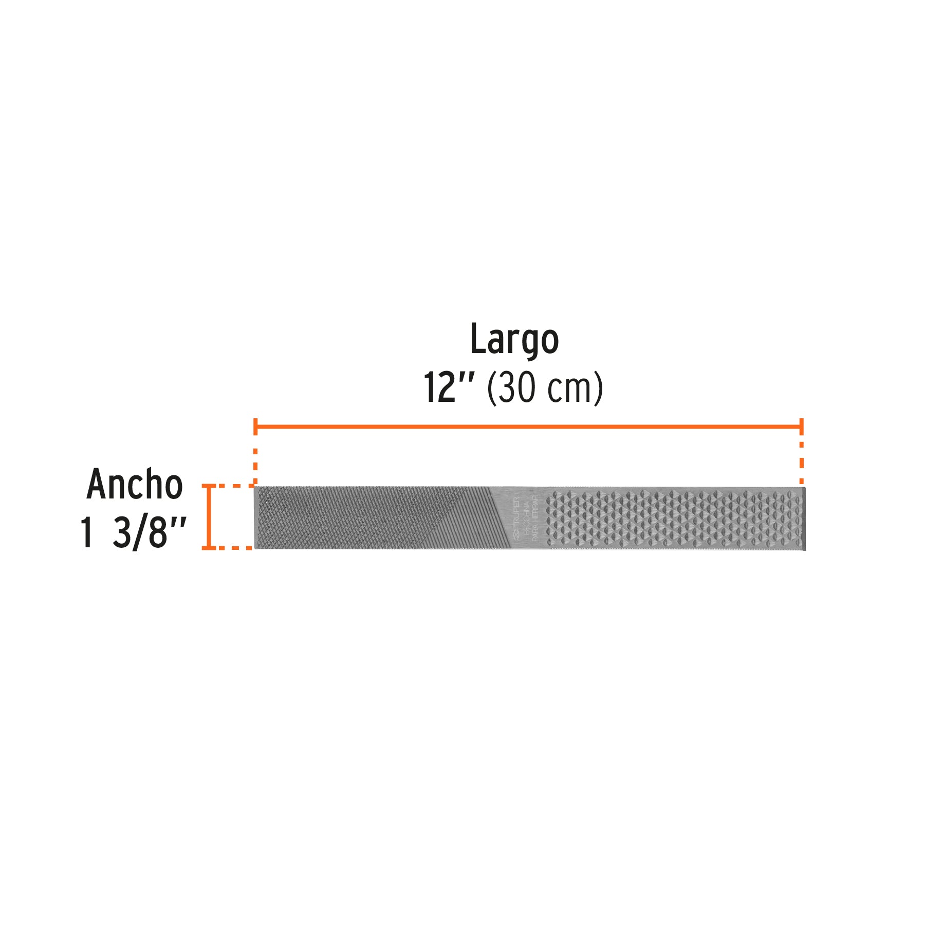 Lima escofina para herrar 12', Truper Caja con 6, 15204