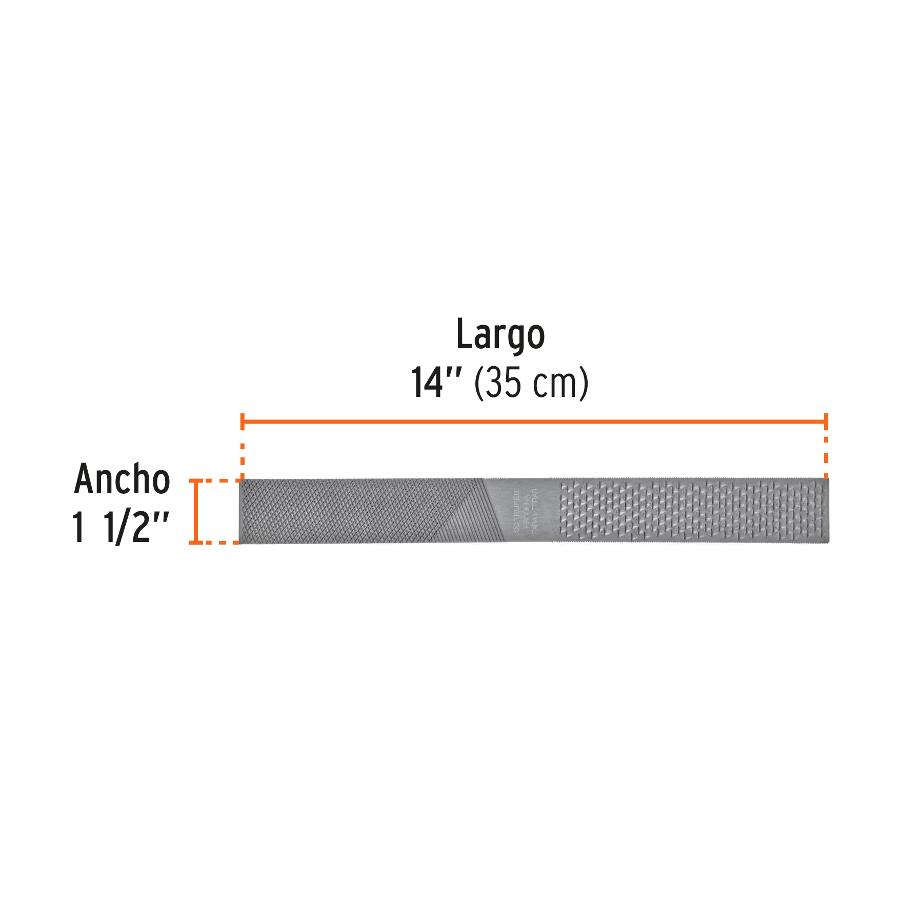 Lima escofina para herrar 14', Truper Caja con 6, 15206