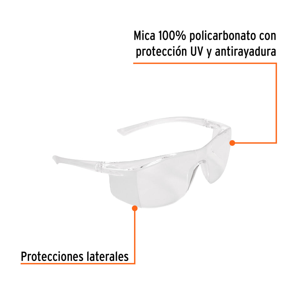 Lentes de seguridad transparentes con antiempaño, Ultralite Caja con 6, 101934