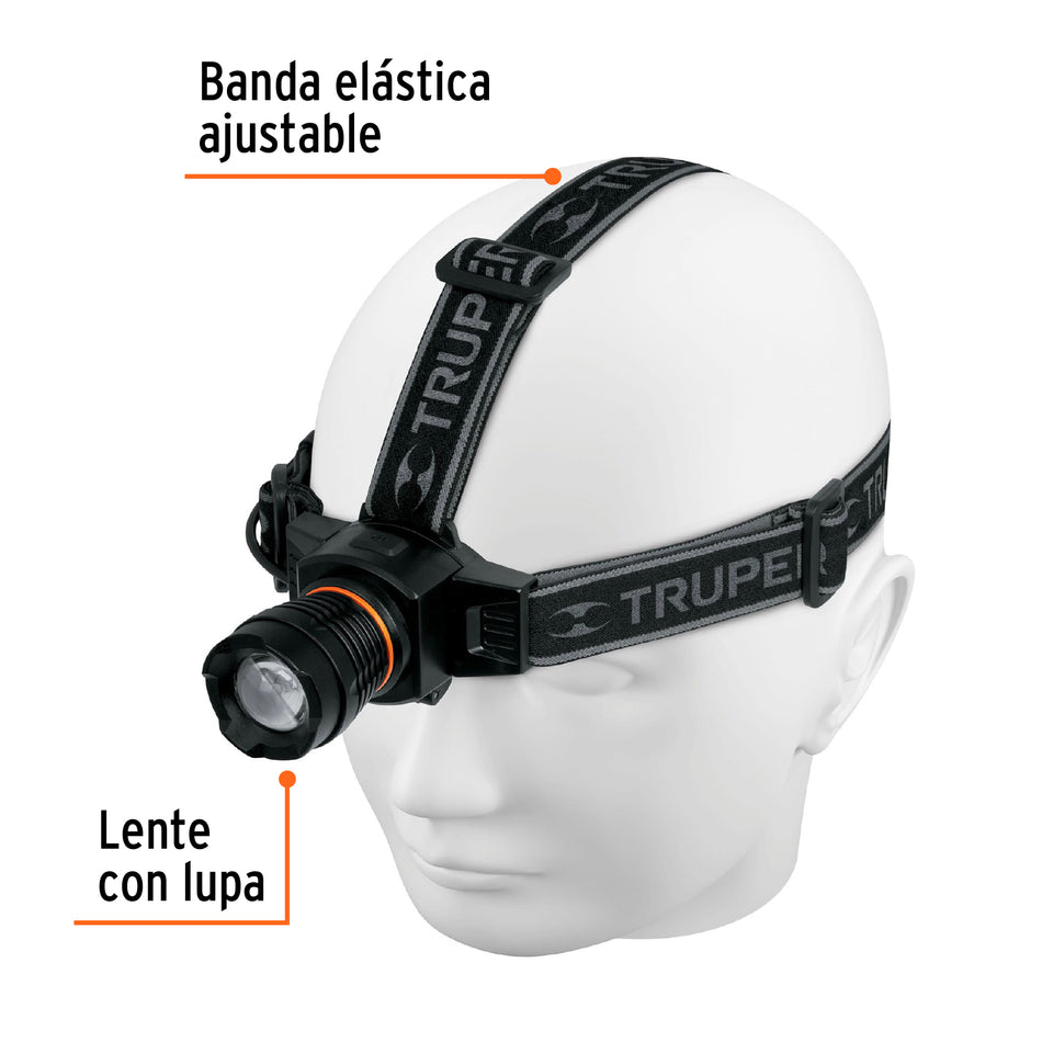 Linterna de minero LED 430 lm, recargable, TRUPER EXPERT Caja con 6, 16716