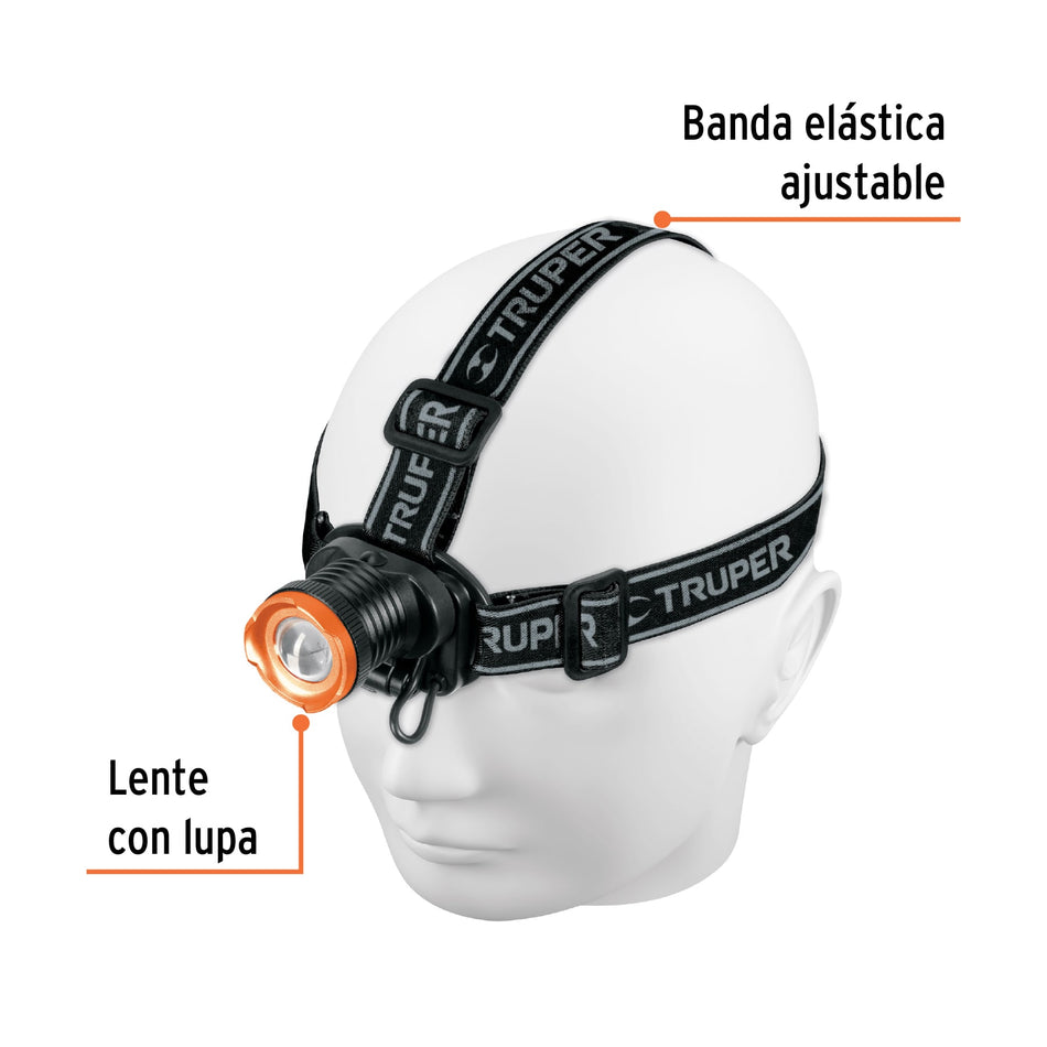 Linterna de minero LED 80 lm, recargable, TRUPER EXPERT Caja con 4, 102129