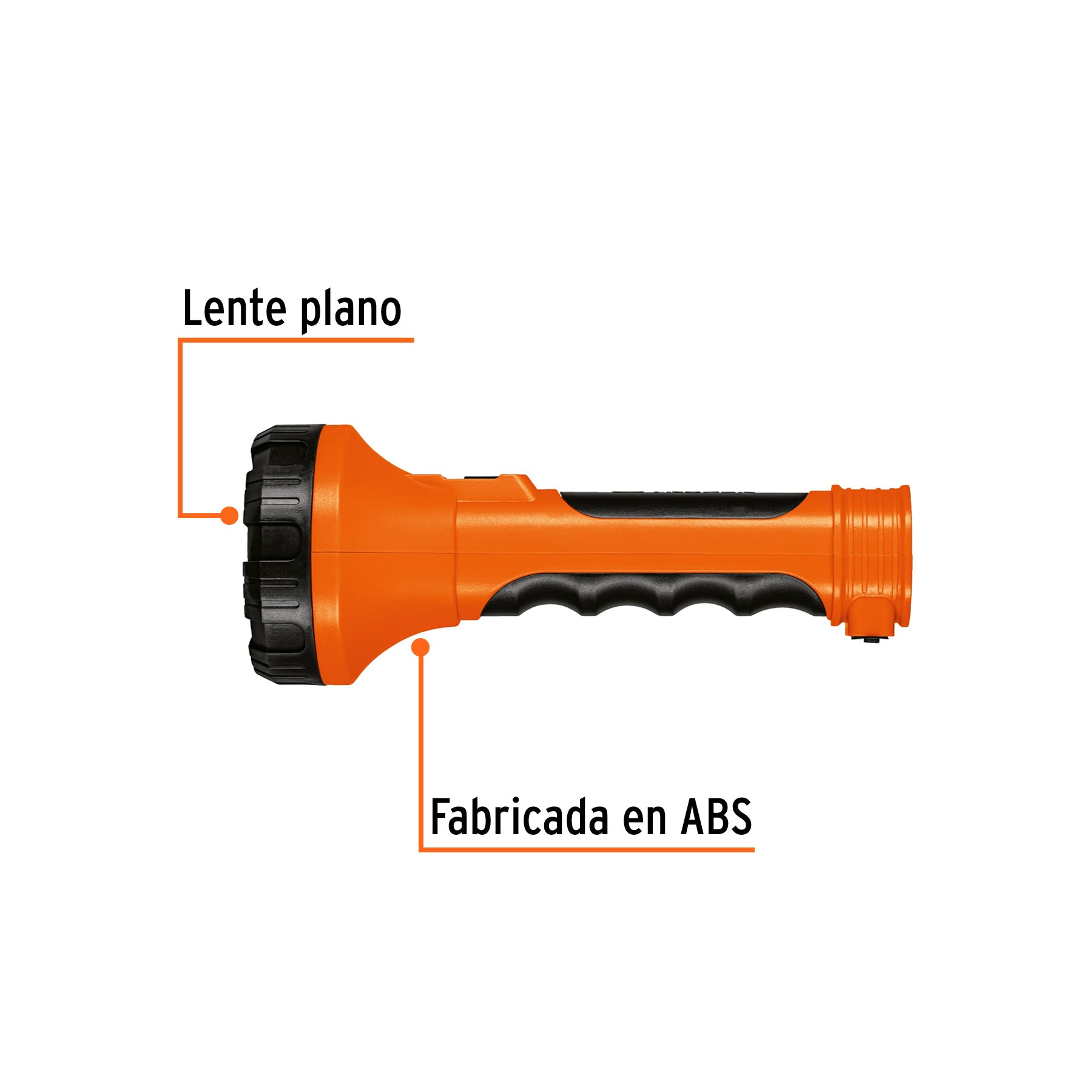 Linterna plástica 1 LED 200 lm recargable, Truper, 19847