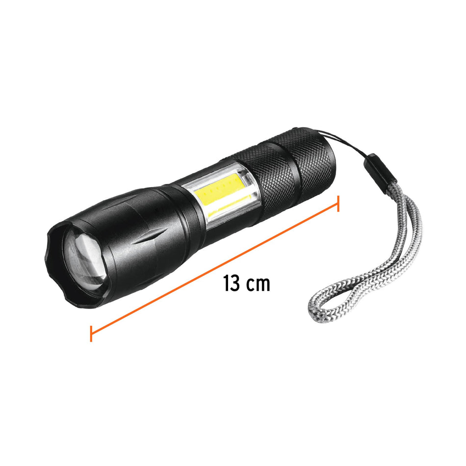 Linterna de 1 LED 270 lm con luz de emergencia, recargable Caja con 4, 100371