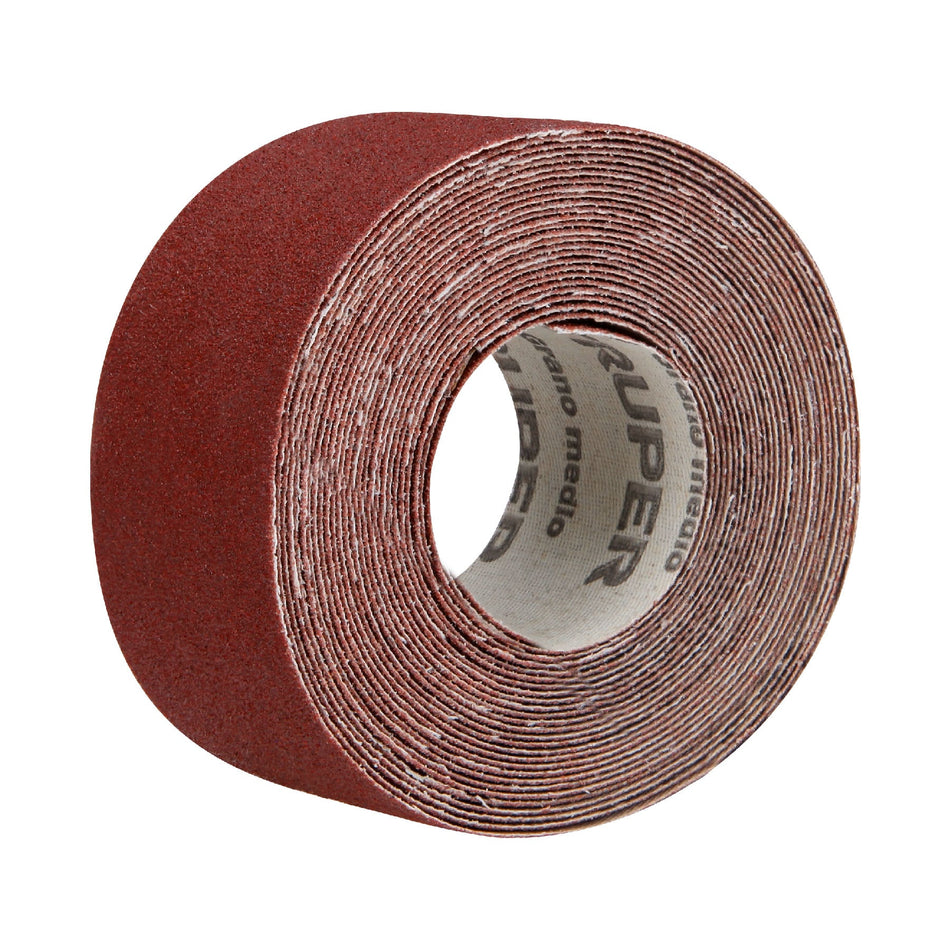Rollo de 5 m de lija para plomero grano 100 ancho 1-1/2' Caja con 3, 100569