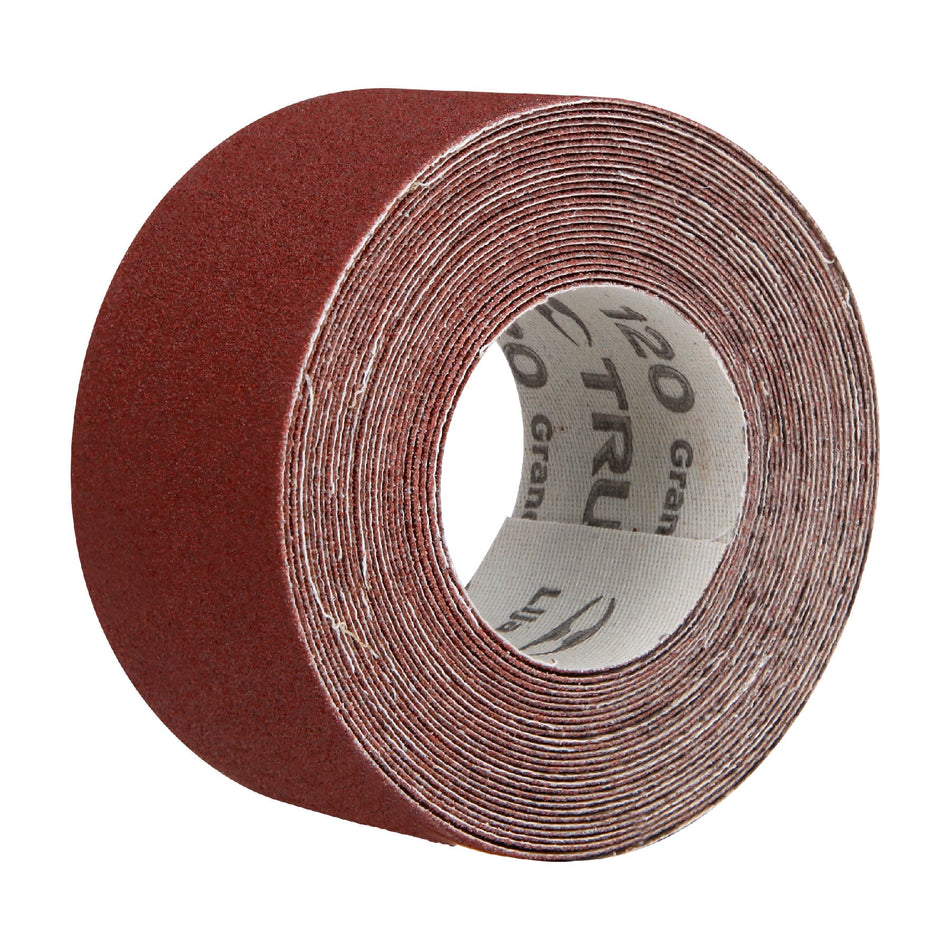 Rollo de 5 m de lija para plomero grano 120 ancho 1-1/2' Caja con 3, 100661