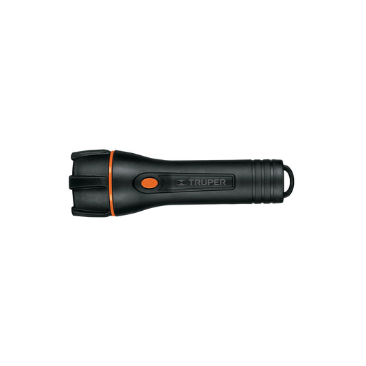 Linterna plástica 1 LED 180 lm con 2 pilas D, Truper Caja con 2, 13019