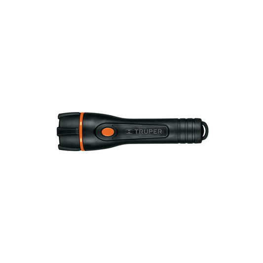 Linterna plástica 1 LED 80 lm con 2 pilas AA, Truper Caja con 4, 13018
