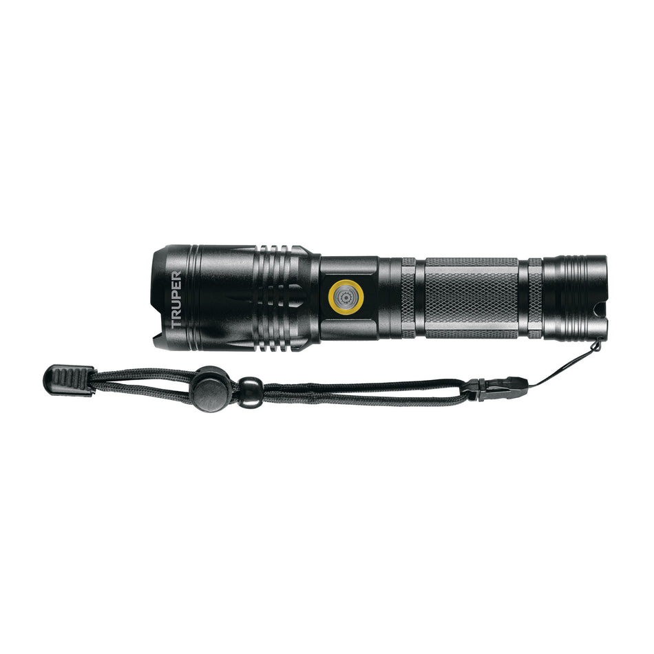 Linterna LED recargable, de aluminio, 1,200 lm, TRUPER Caja con 2, 103100