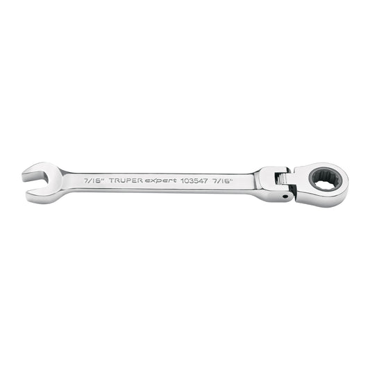 Llave combinada con matraca 7/16' flexible, Expert Caja con 3, 103547
