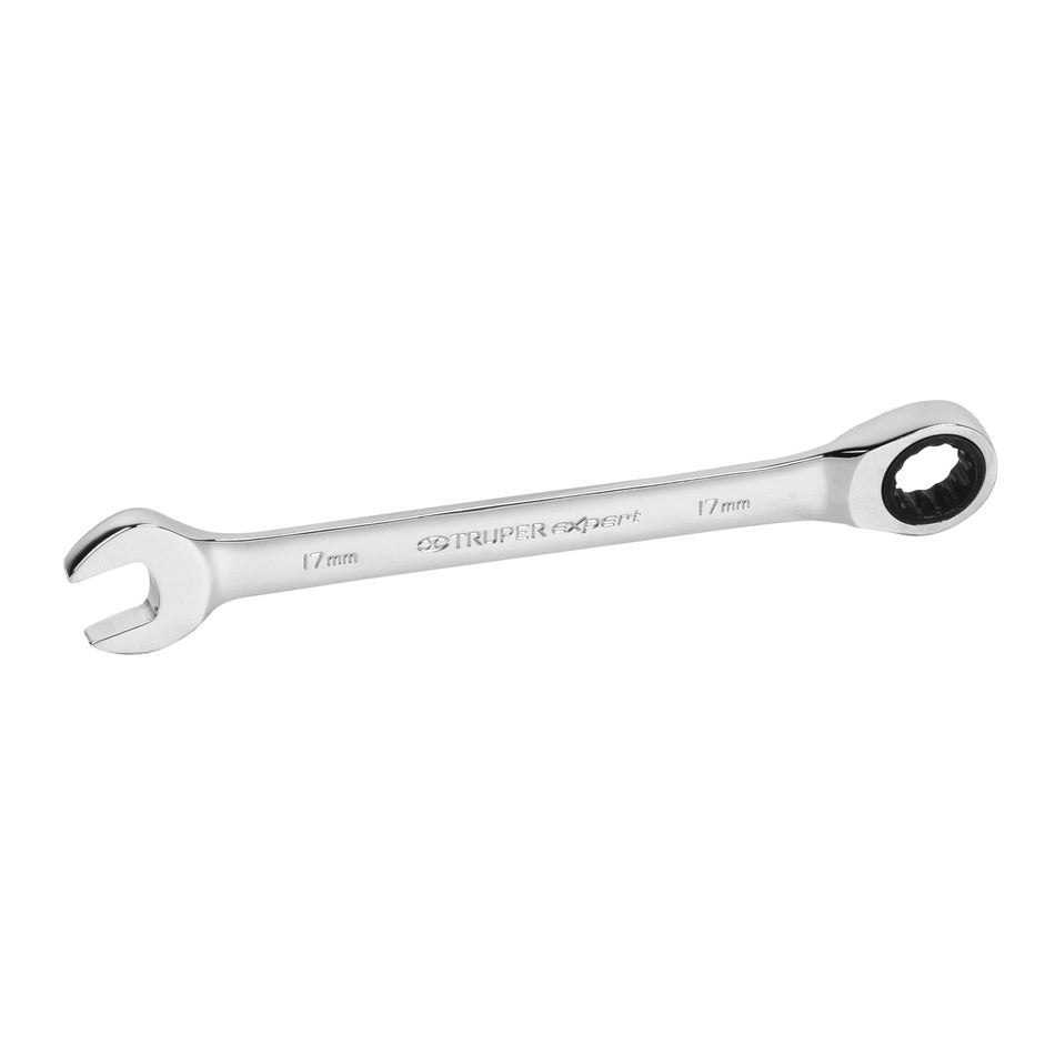 Llave combinada con matraca 17 mm x 218 mm largo, Expert Caja con 3, 13622