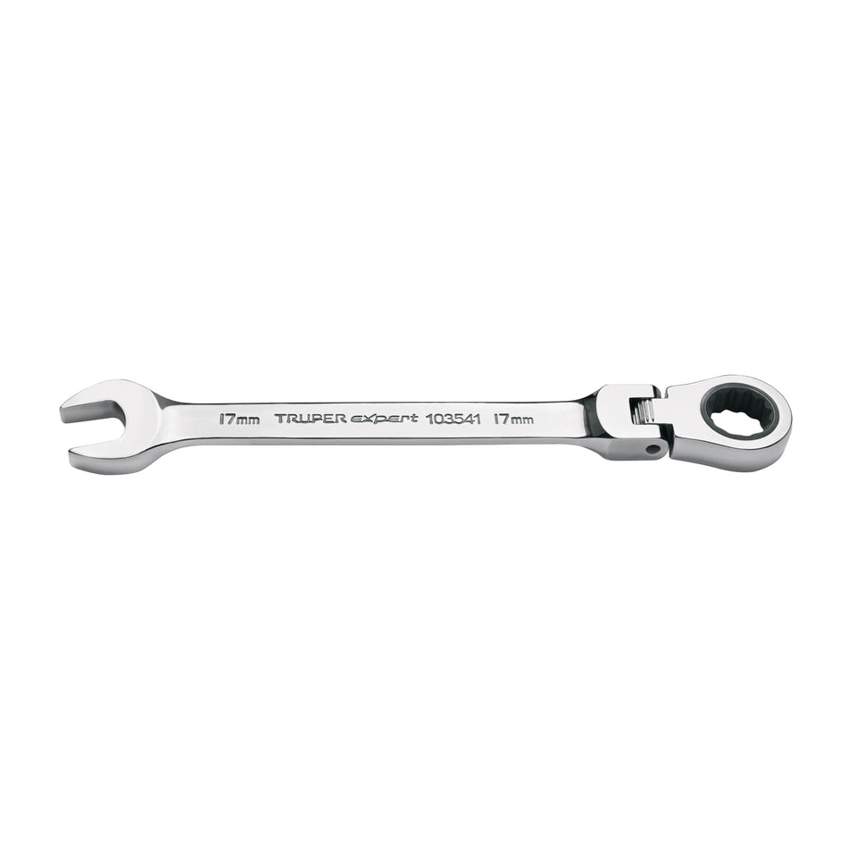 Llave combinada con matraca 17 mm flexible, Expert Caja con 3, 103541
