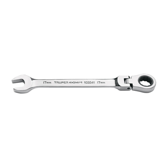 Llave combinada con matraca 17 mm flexible, Expert Caja con 3, 103541