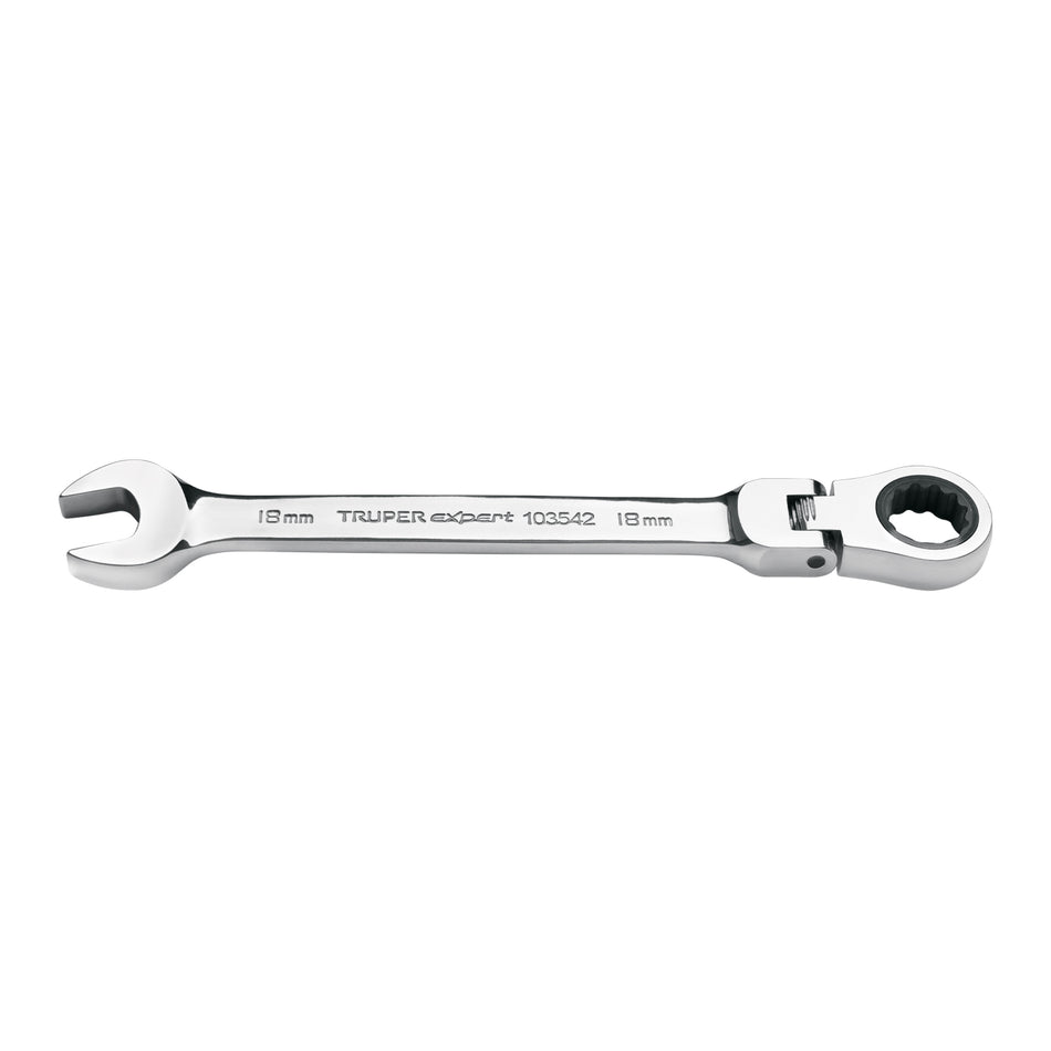 Llave combinada con matraca 18 mm flexible, Expert Caja con 3, 103542