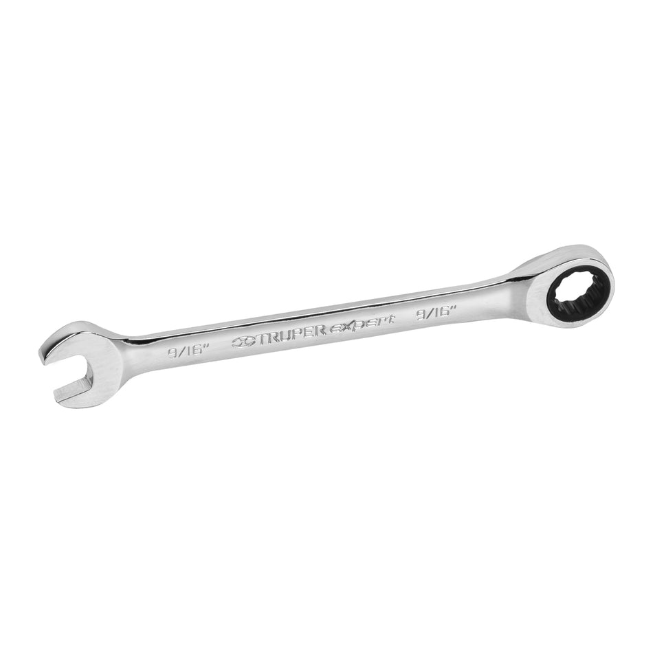 Llave combinada con matraca 9/16' x 185 mm largo, Expert Caja con 3, 15739