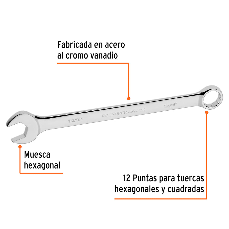 Llave combinada extralarga 1-3/16' x 403 mm de largo, Expert, 15676