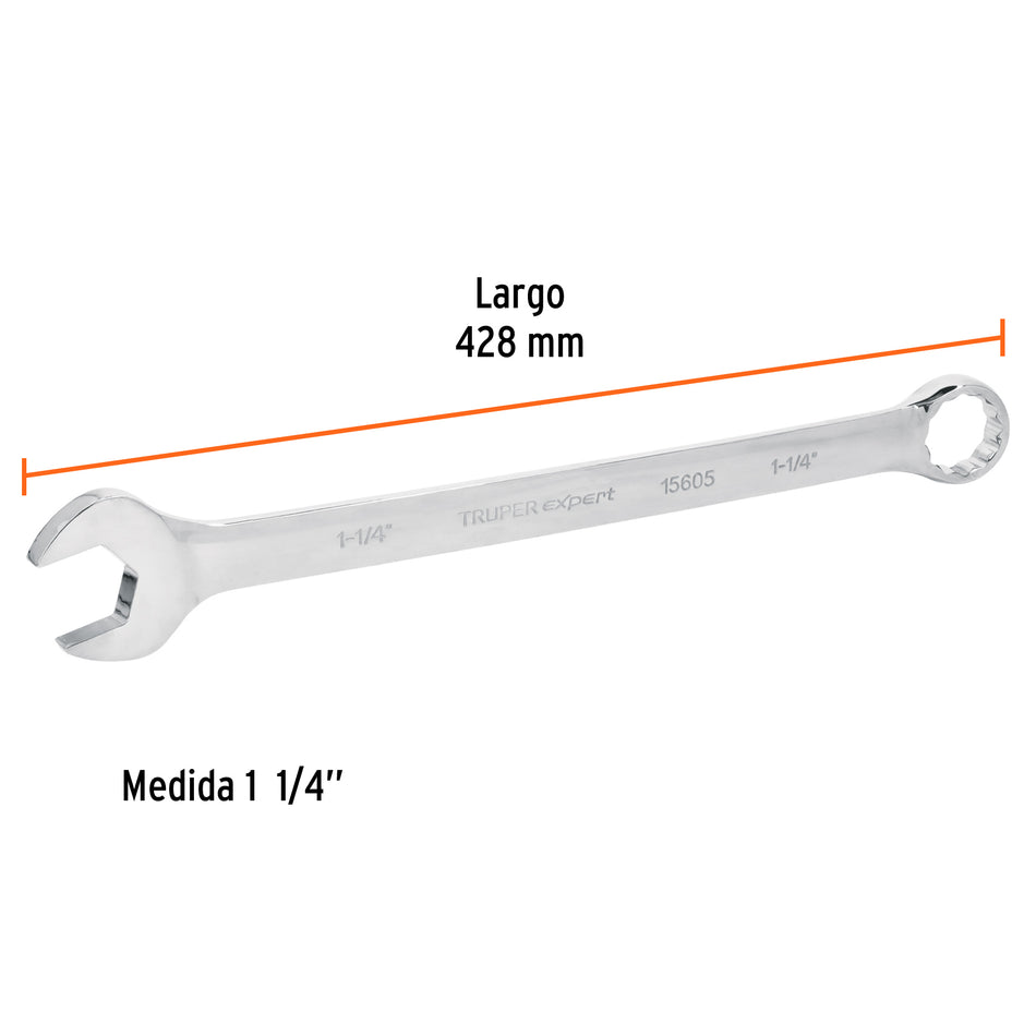 Llave combinada extralarga 1-1/4' x 428 mm de largo, Expert, 15605