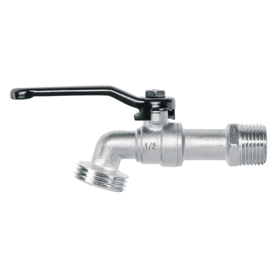 Llave de esfera de zinc 1/2', 110 g, s/adaptador, Pretul Caja con 12, 28200