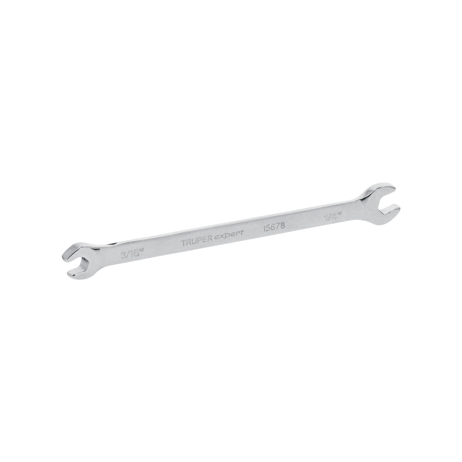 Llave española, 3/16 x 1/4' x 126 mm de largo, Truper Expert Caja con 6, 15678