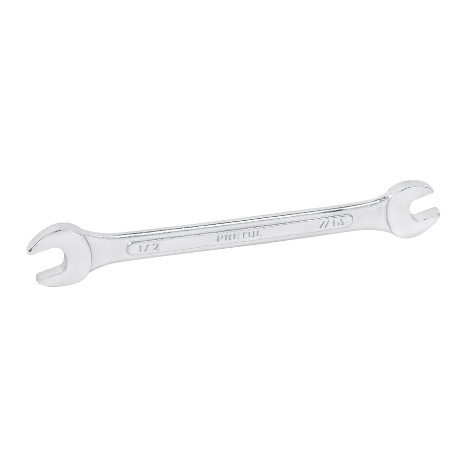 Llave española, 7/16 x 1/2' x 172 mm de largo, PRETUL Caja con 12, 21953
