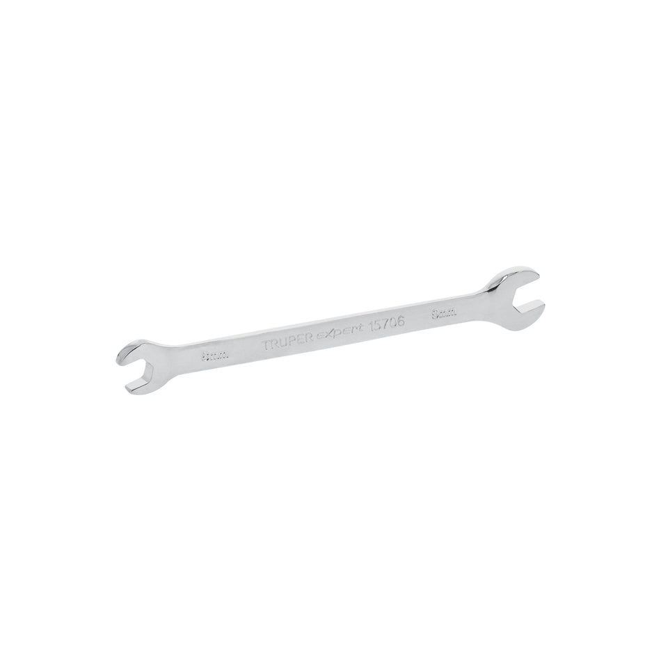 Llave española 8 x 9 mm x 145 mm de largo, Truper Expert Caja con 6, 15706
