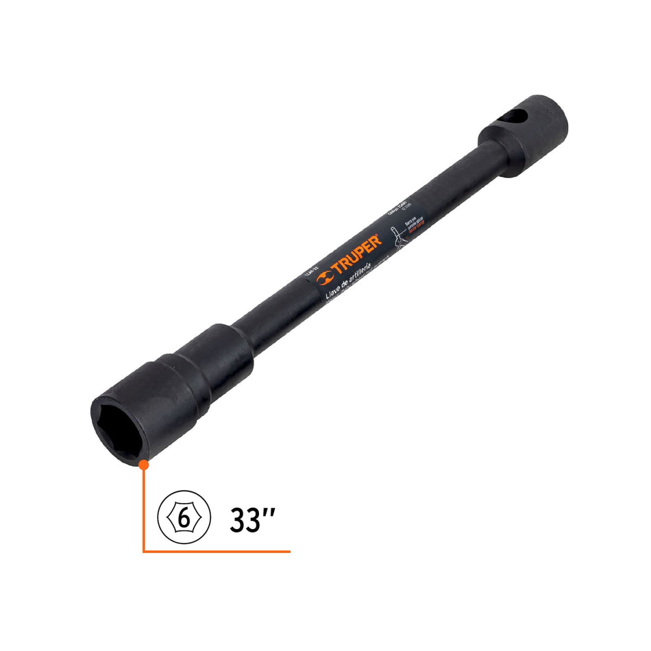 Llave de artillería 33 mm X 3/4' boca hexagonal, TRUPER, 15489