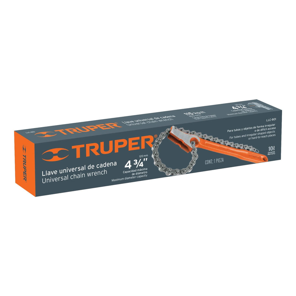 Llave universal con cadena con mango de 11', Truper, 15515