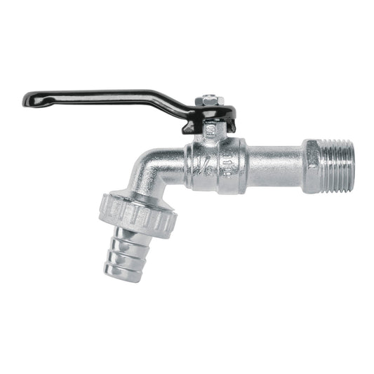 Llave de esfera, de zinc, 110 gr, entrada 1/2', Foset Basic Caja con 12, 49079