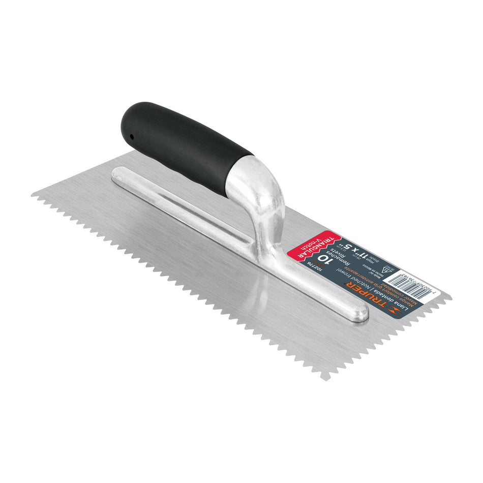 Llana 11' dentado triangular, 10 remaches, mgo comfort grip Caja con 6, 102776