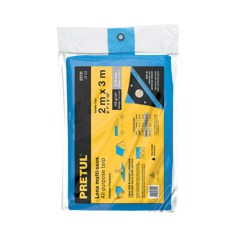 Lona 2 x 3 m, azul, Pretul Caja con 4, 23731