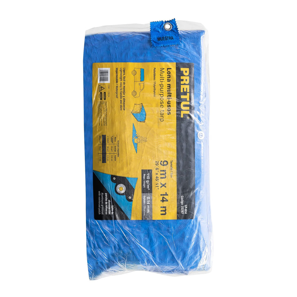 Lona 7 x 10 m, azul, Pretul, 23786