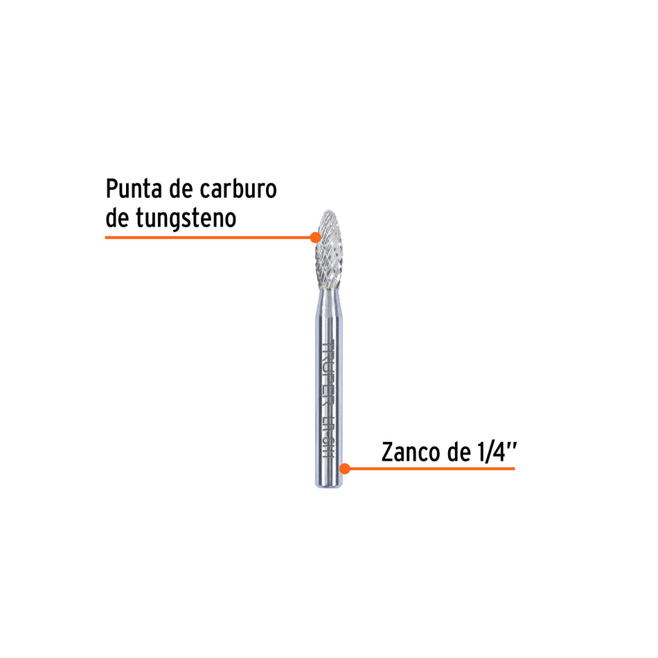 Lima rotativa flama 1/4, SH-1, TRUPER Caja con 3, 103500