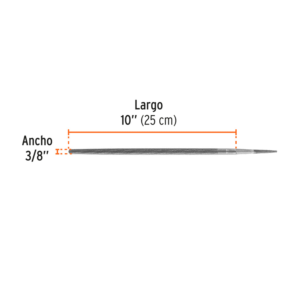 Lima redonda bastarda 10', Truper Caja con 6, 15191