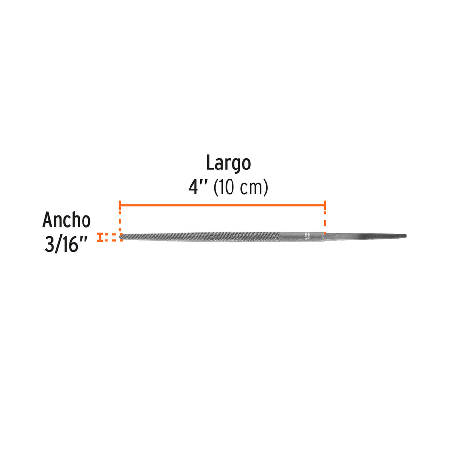 Lima redonda bastarda 4', Truper Caja con 6, 15185
