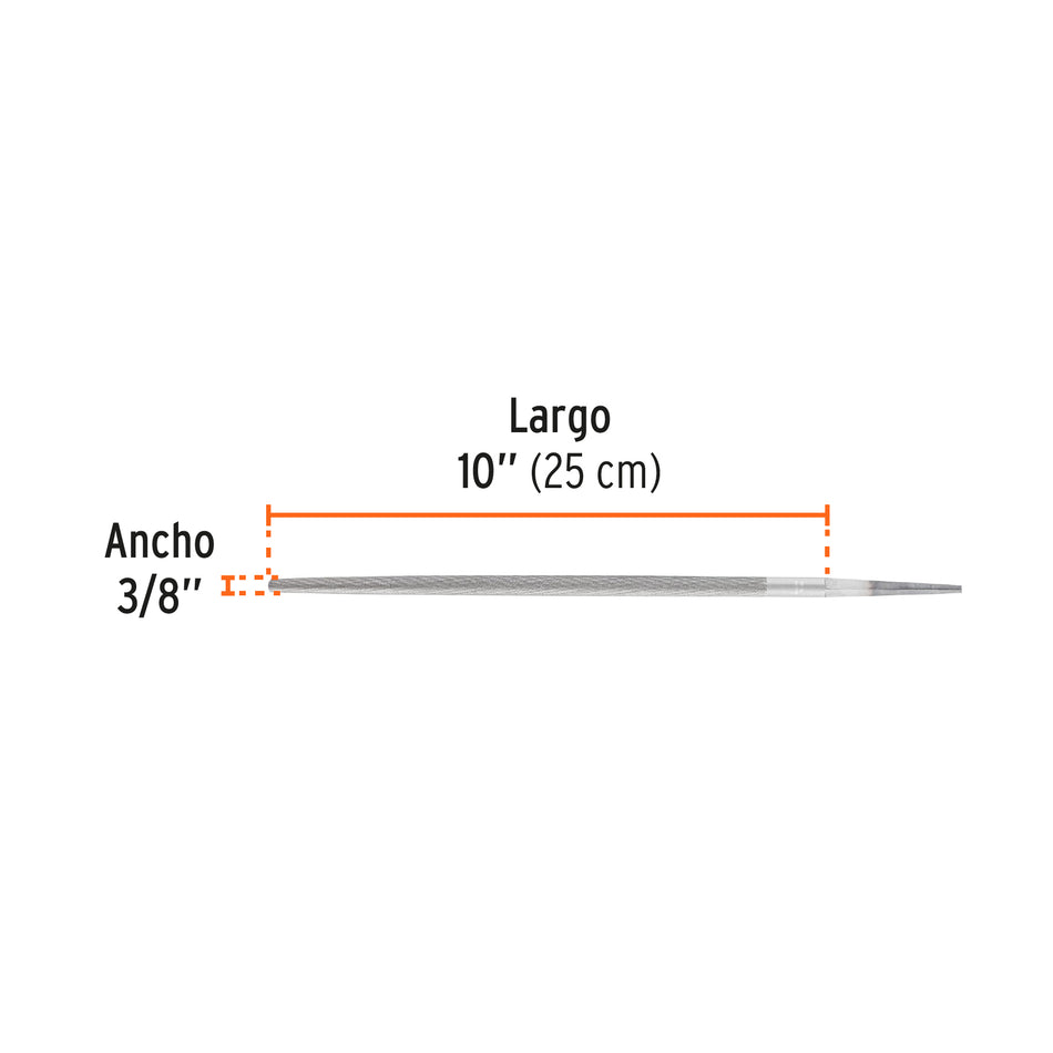 Lima redonda muza 10', Truper Caja con 6, 15199