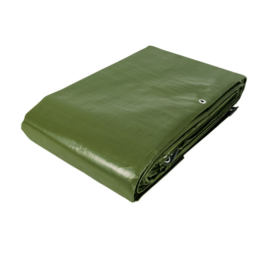 Lona uso rudo, verde olivo, 6 X 9 m, Truper Expert, 16378