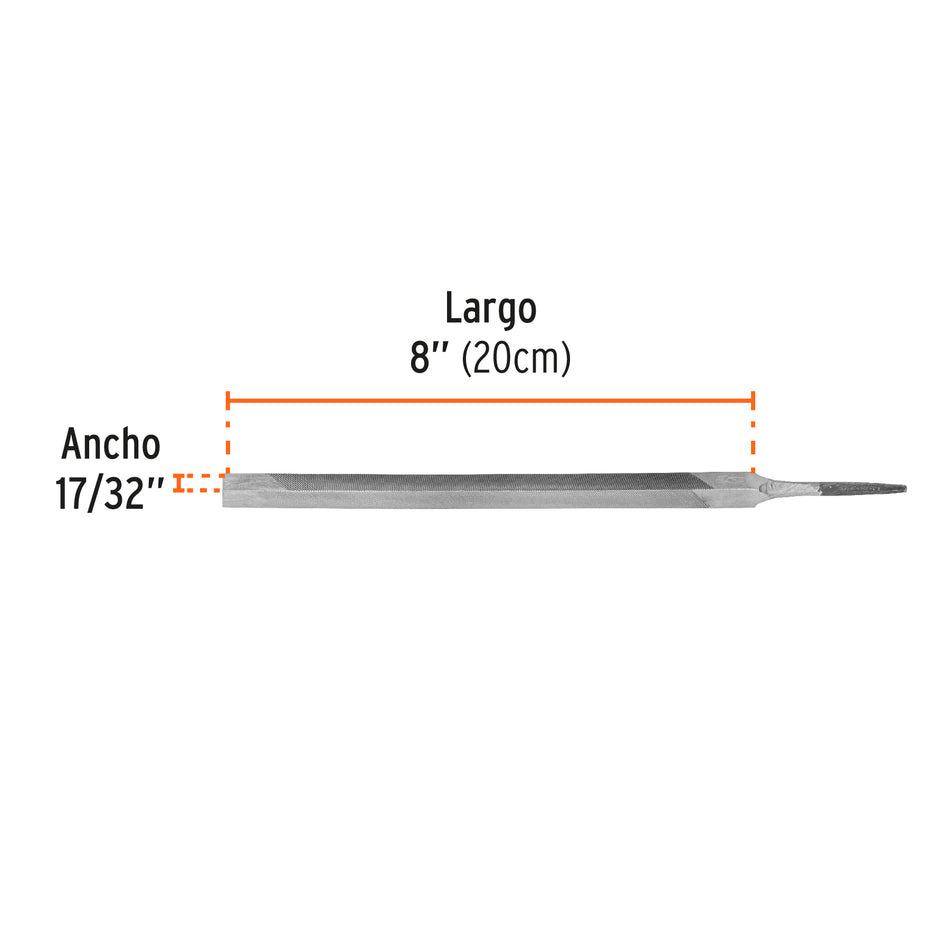 Lima triangular 8' para machete, 36 dpp, Truper Caja con 6, 15130