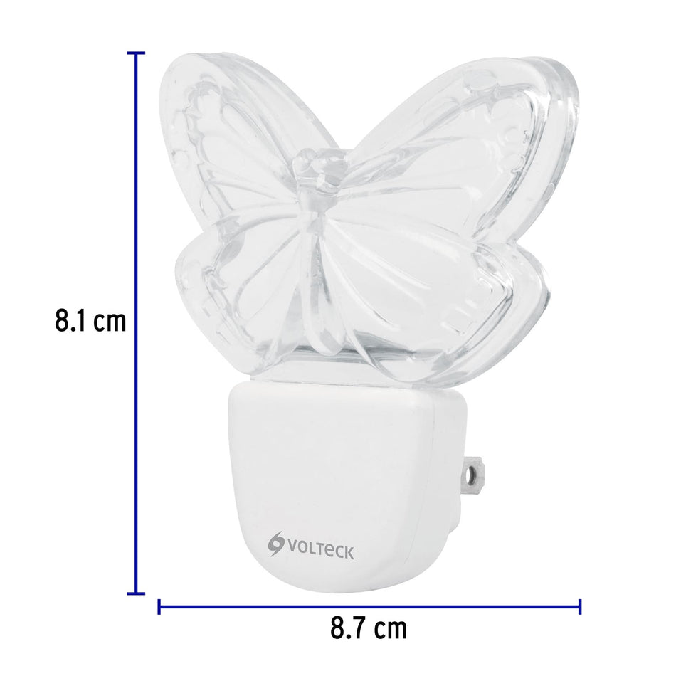 Luz de noche de LED, mariposa, Volteck Caja con 6, 46150