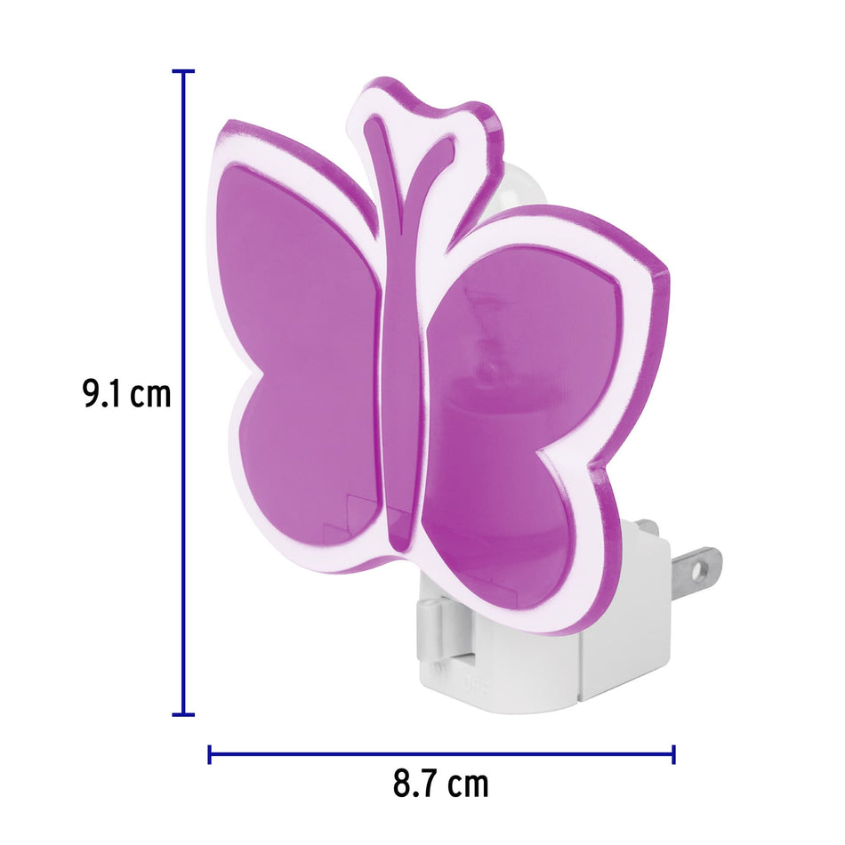 Luz de noche con lámpara E12, mariposa, Volteck Caja con 6, 46293