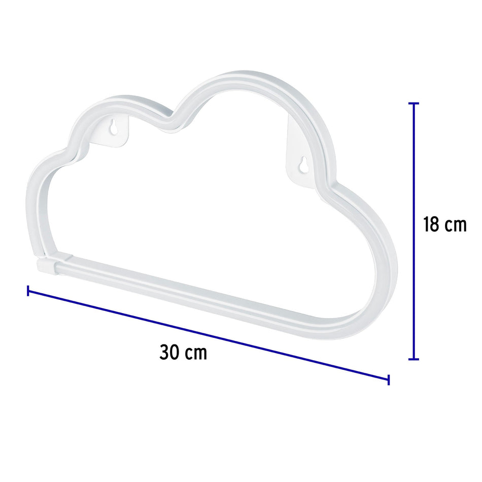 Luz de noche de LED nube neón, Volteck Caja con 4, 47868