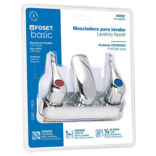 Mezcladora manerales palanca para lavabo, Foset Basic Caja con 2, 49590