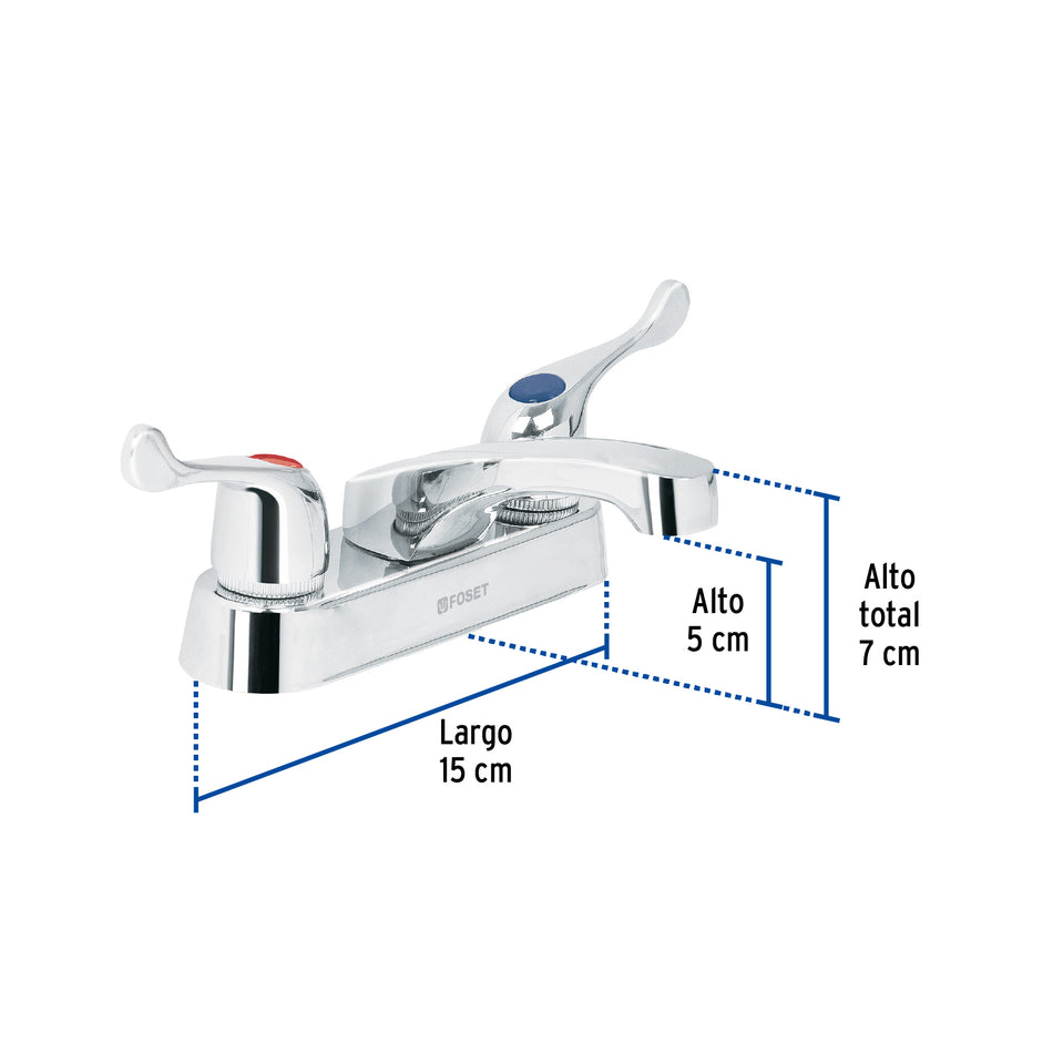 Mezcladora 4' para lavabo, nariz larga, manerales palanca Caja con 2, 49278