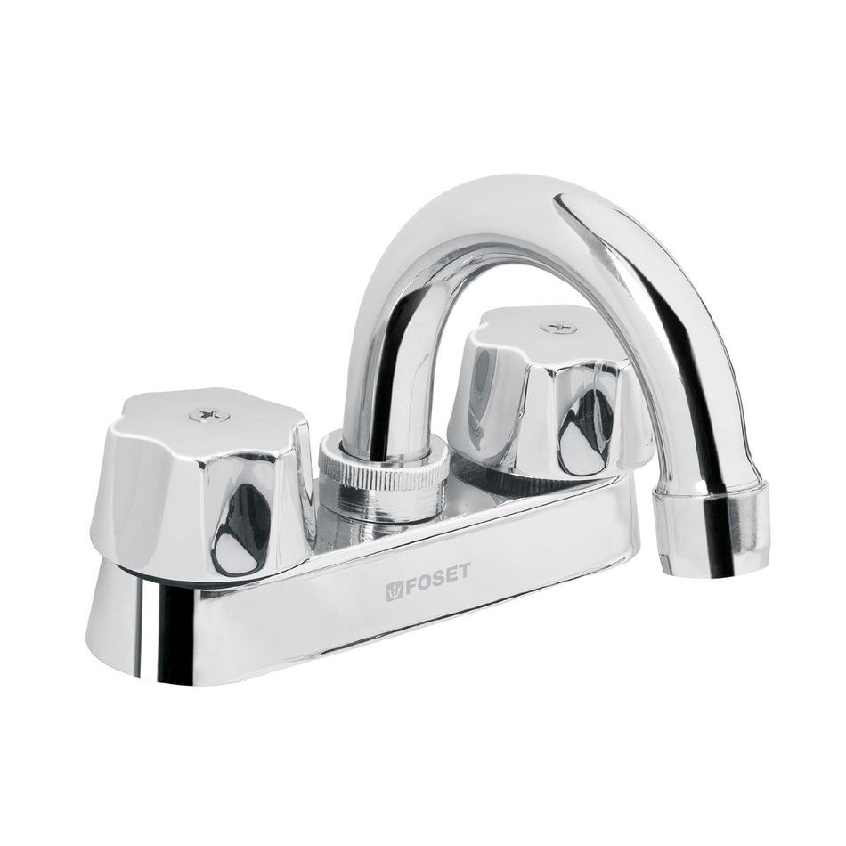 Mezcladora 4' para lavabo, cuello curvo, cartucho compresión Caja con 2, 49589